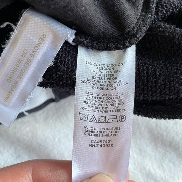 Lou and Grey for LOFT medium joggers ski themed, tie/elastic waist black - Picture 6 of 7